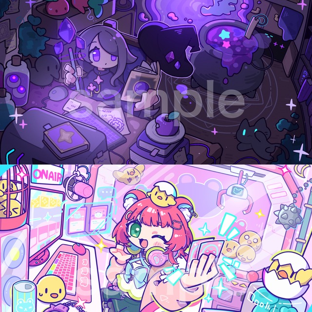 一枚絵(背景+キャラ)を制作します