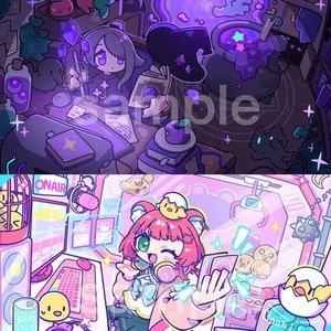 一枚絵(背景+キャラ)を制作します