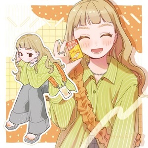 明るくキュートな1枚イラストを作成します
