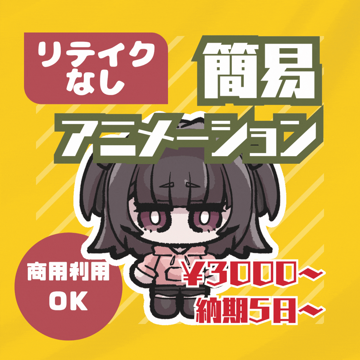 簡易アニメーションGIF制作します