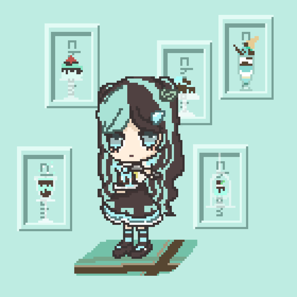 【ドット絵】ミントショコラドット