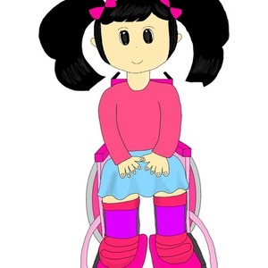 難病　小児がん　障がい児の女の子のデフォルメ寄りの似顔絵描きます