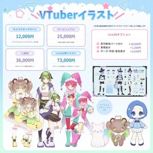 【Live2D】綺麗でかわいい！キャラデザ、パーツ分けイラスト作成
