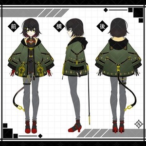 ゲーム・VTuberの立ち絵,設定画,新衣装などのラフデザイン