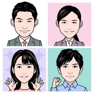 ビジネスから個人用まで！ポップな似顔絵承ります。