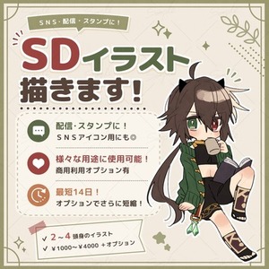 ＳＤ(デフォルメ)キャライラスト制作します