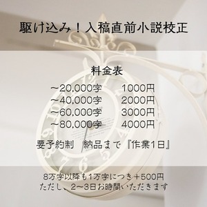 駆け込み！入稿直前小説校正