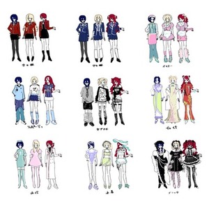 衣装/キャラクターデザイン/3面図