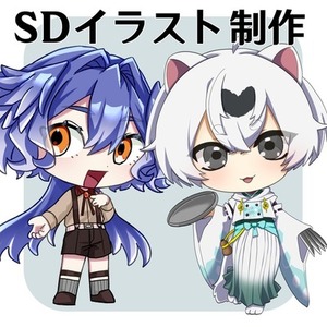 【TRPG・配信向け】ミニキャラ・SDキャラ制作｜表情差分対応可