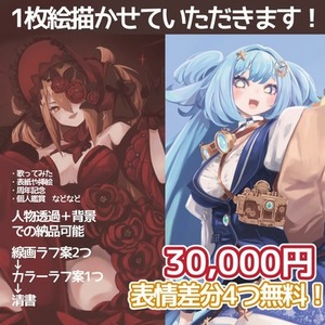 歌ってみた動画や表紙、挿絵など用の1枚絵描きます