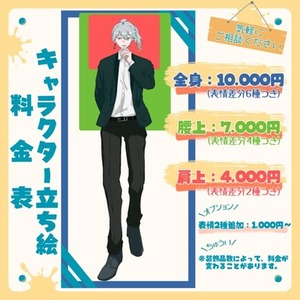 TRPG等で使用可能なキャラクター立ち絵を制作します！