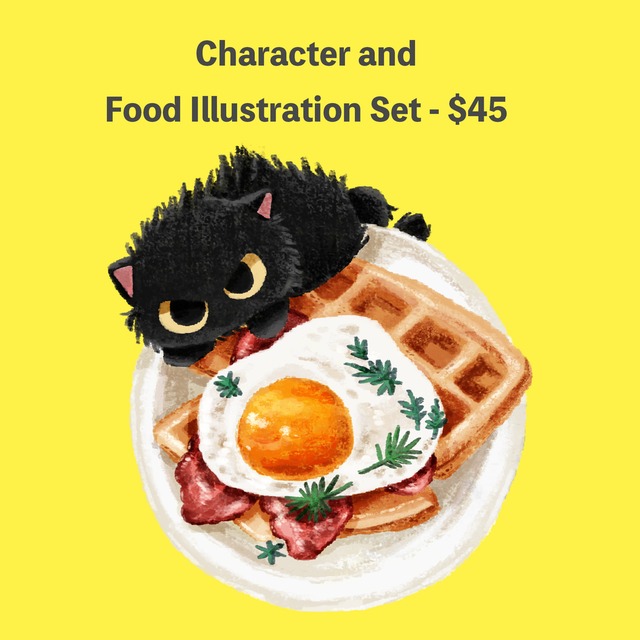 Character Illstration  with Foodの商品画像2枚目