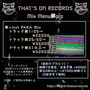 PARA音源Mix (Proプラン&hellip;歌ってみた/DTM/バンドetc.)