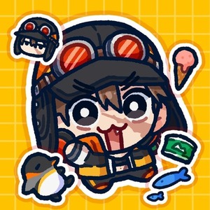 ミニキャラ＋モチーフ数点イラスト制作