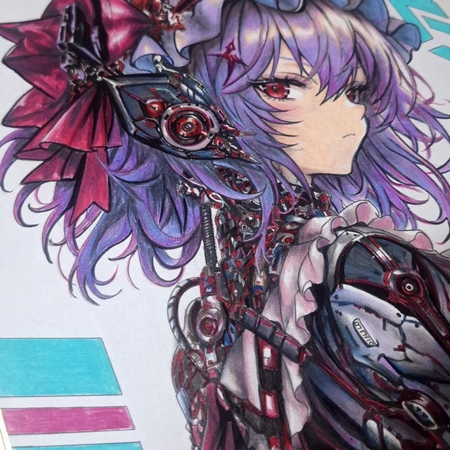 Hand-Drawn Android Shikishi Commissionの商品画像2枚目