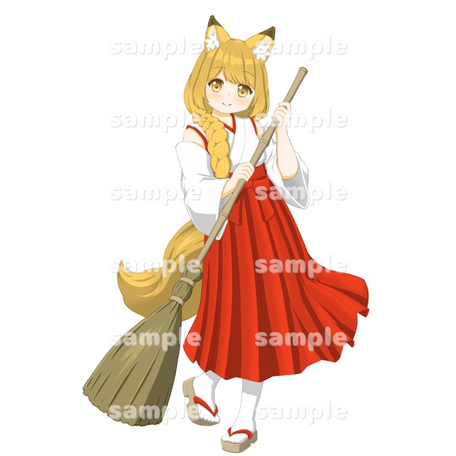 Illustration of a girl with animal earsの商品画像