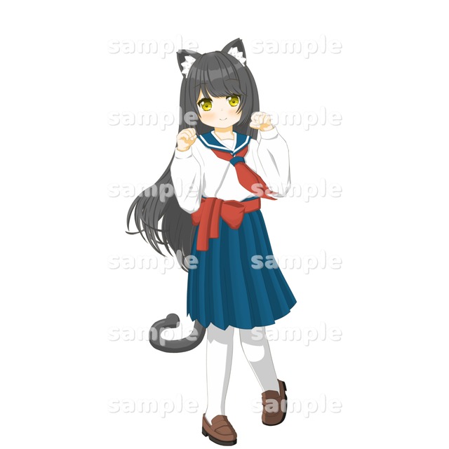 Illustration of a girl with animal earsの商品画像3枚目