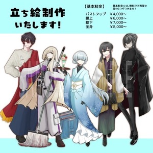 TRPGの立ち絵製作/バストアップ￥4,000～