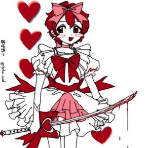 ゆるゆる白黒単色イラスト