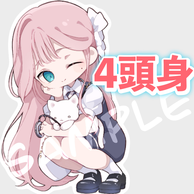 Image 4 of Cute and beautiful mini-character illustrations for international sales
