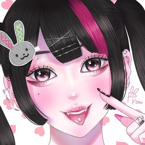 かわいいSNSアイコンを制作します♡透明感のある女の子イラスト