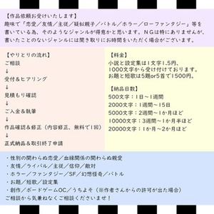 貴方の為の作品お書きます。