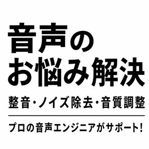 音声に関するどんなお悩みもプロが解決します！