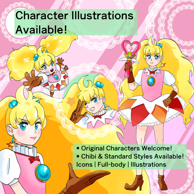 Image of Social Media Icons & Character Illustrations