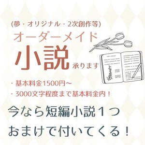【今だけ実績特典付き】オーダーメイド小説お書きします