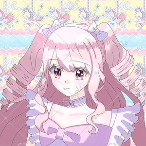 キラキラした女の子のバストアップイラストを描きます！
