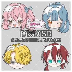 【TRPG自陣向け】簡易顔SD