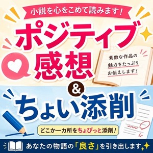 小説を読んで褒め感想（リクエストに応じて重箱設定も可）