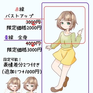 限定セール！【最短翌日納品】シンプル立ち絵女の子