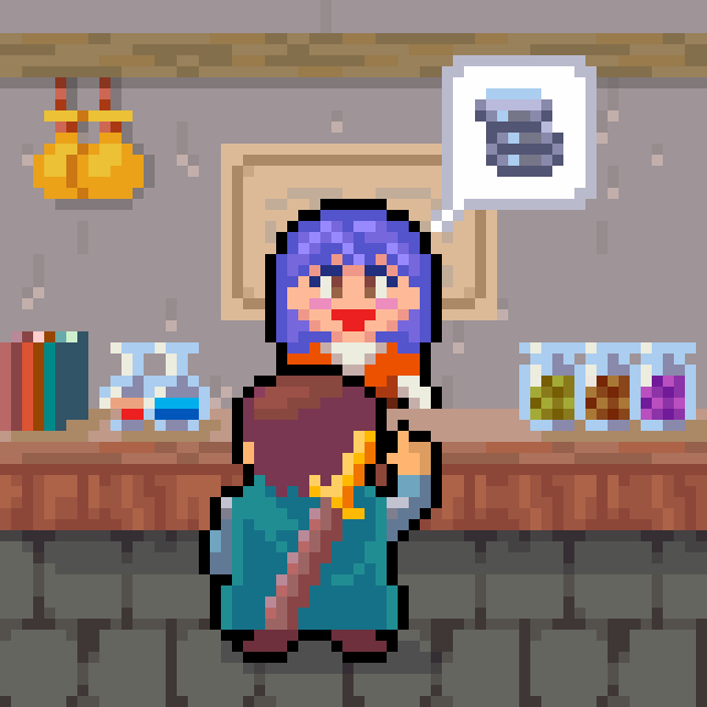 レトロゲームのようなドット絵を作成します