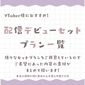 VTuber様向け　お得なセット商品一覧