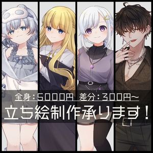 【TRPG/ゲーム等に】立ち絵制作承ります！