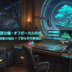 【歌ってみた等に】音源のボーカル除去・オフボーカル化作業を代行します