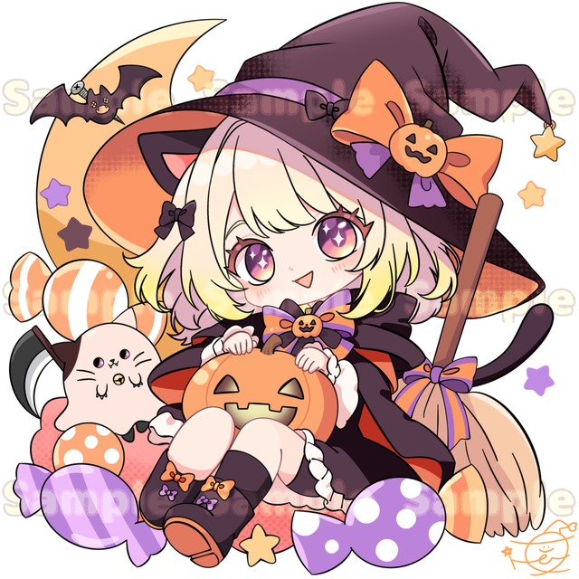 Halloween Chibi Character Illustrationの商品画像3枚目