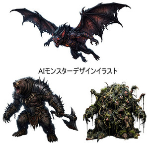 AIモンスターイラスト請け負います。カッコいい系からかわいい系まで！
