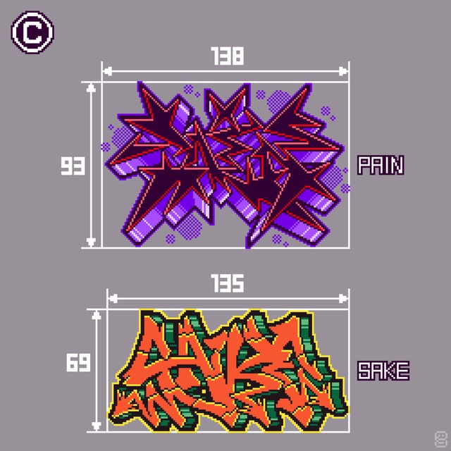 Pixel Art Graffiti [For Commercial Use]の商品画像4枚目
