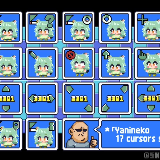 【アニメ有】ドット絵マウスカーソルを作成します！商用利用OK！