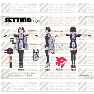 既存キャラクターの三面図・設定画を制作します